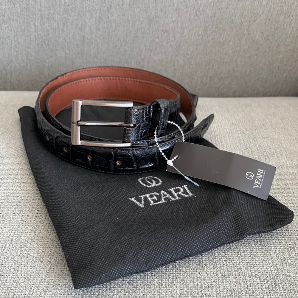 Veari genuine alligator skin belt
